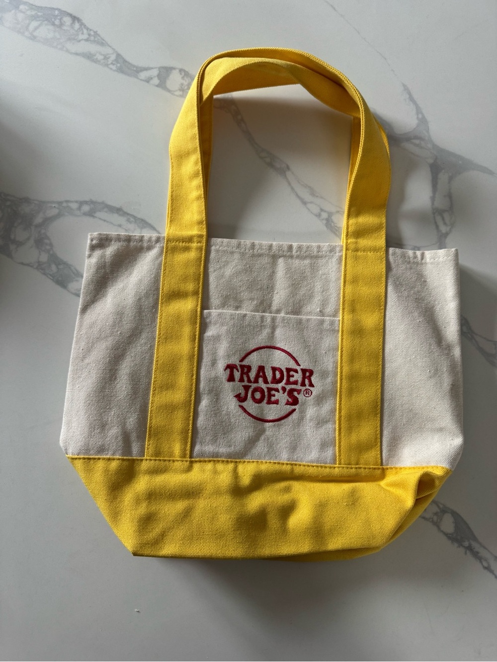 Trader Joe's Yellow Canvas Mini Tote